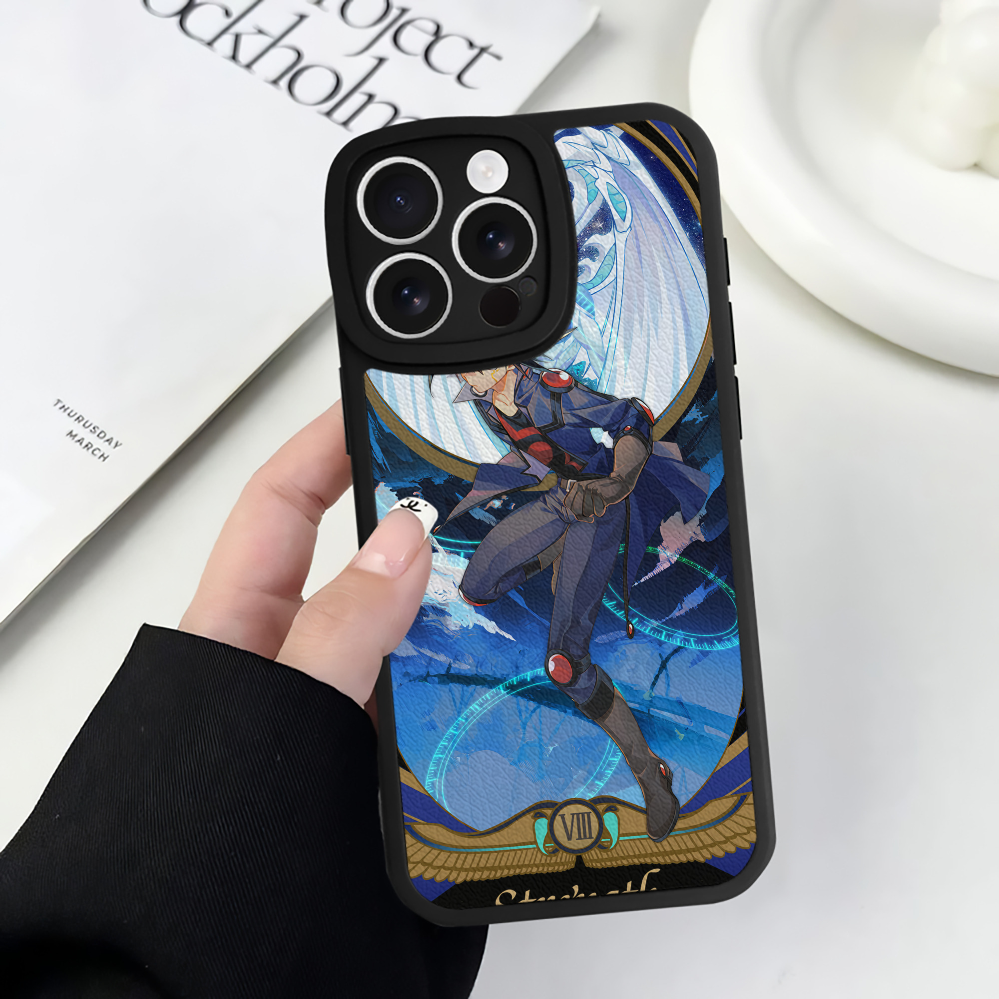 （画像用） 遊☆戯☆王 Yu-Gi-Oh! 【iPhone 16シリーズ対応】シリコンスマホケース（レザー調） 材質：シリコン